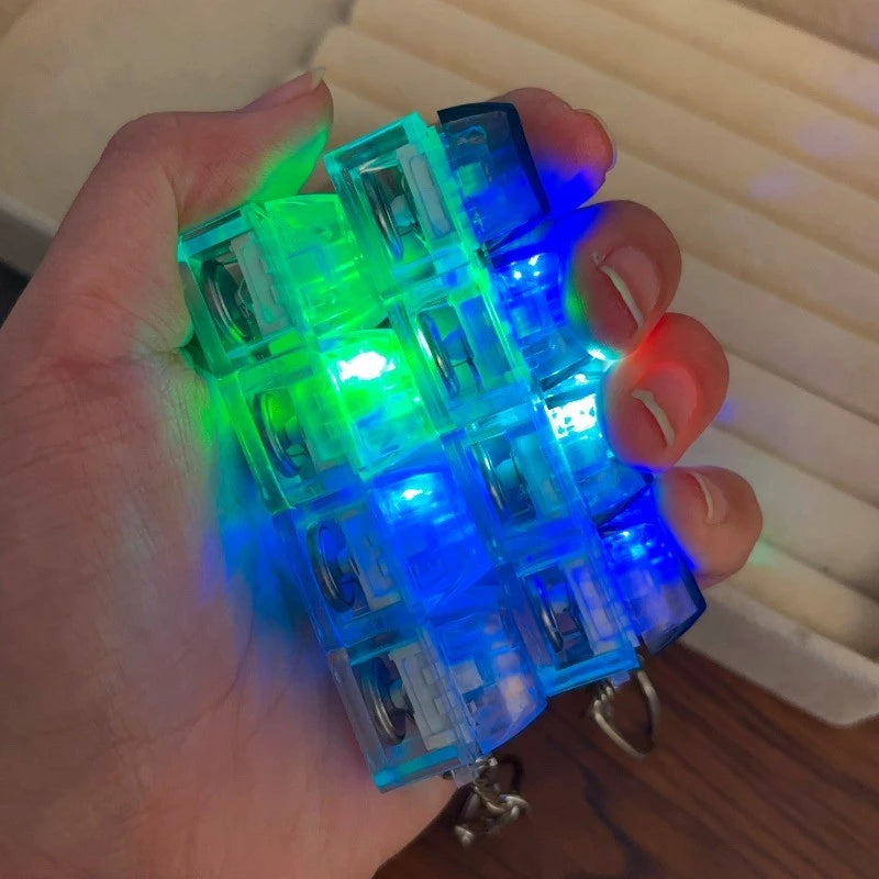 Chaveiro Minimalista Transparente | Brinquedo De Botão De Teclado Mecânico