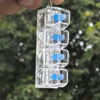 Chaveiro Minimalista Transparente | Brinquedo De Botão De Teclado Mecânico