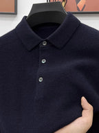 Suéter masculino de cashmere de alta qualidade para ocasiões casuais de negócios