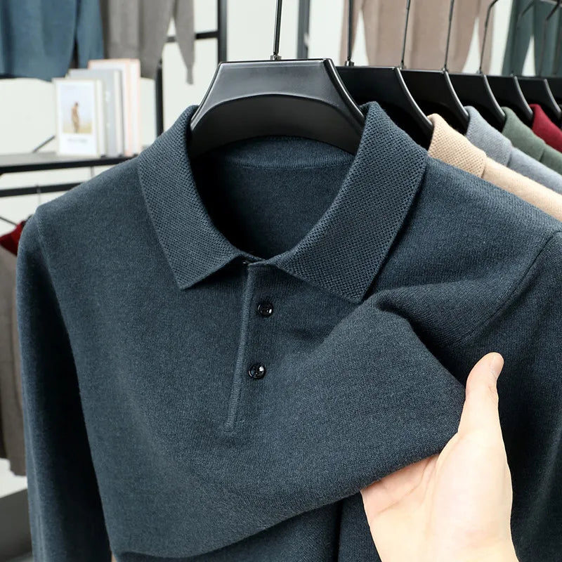 Suéter masculino de cashmere de alta qualidade para ocasiões casuais de negócios