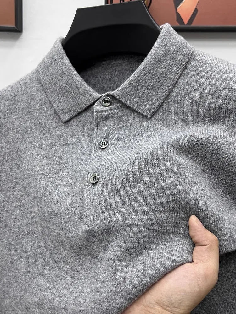 Suéter masculino de cashmere de alta qualidade para ocasiões casuais de negócios